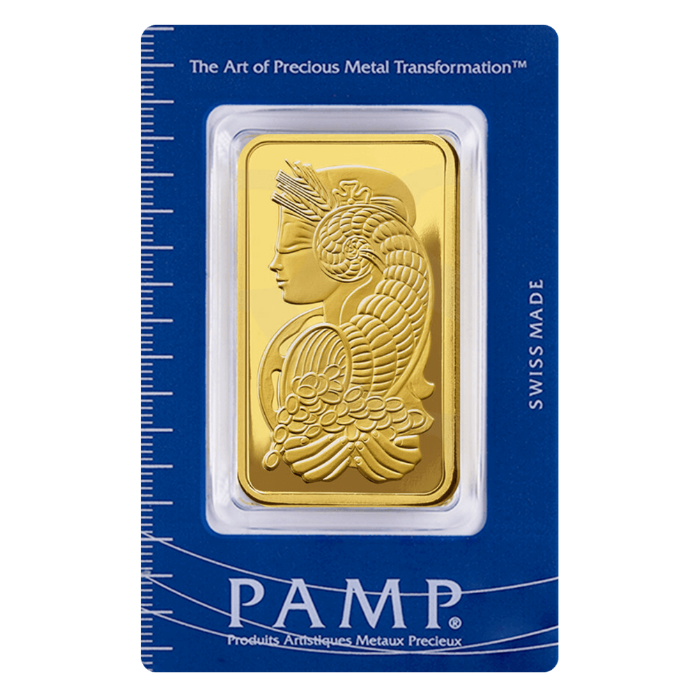 50g PAMP Suisse Fortuna Gold Bar (New w/ Assay)